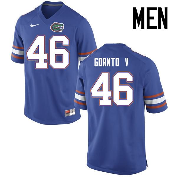 NCAA Florida Gators Harry Gornto V Men's #46 Nike Blue Stitched Authentic College Football Jersey UDP6064EL